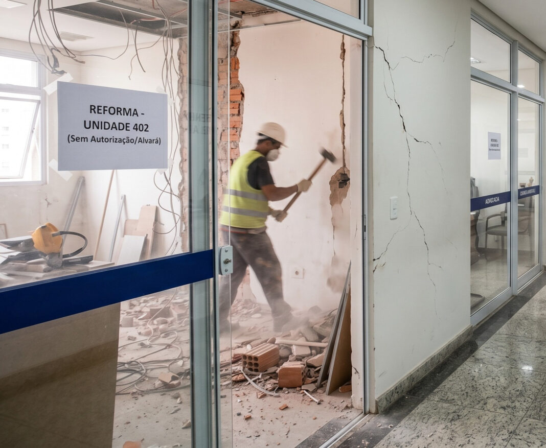 imagem de obra em condomino